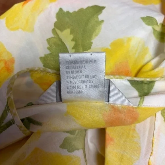 Crabtree & Evelyn Womens Cotton Lightweight Robe Floral Spring Loungewear Size M - Picture 7 of 8